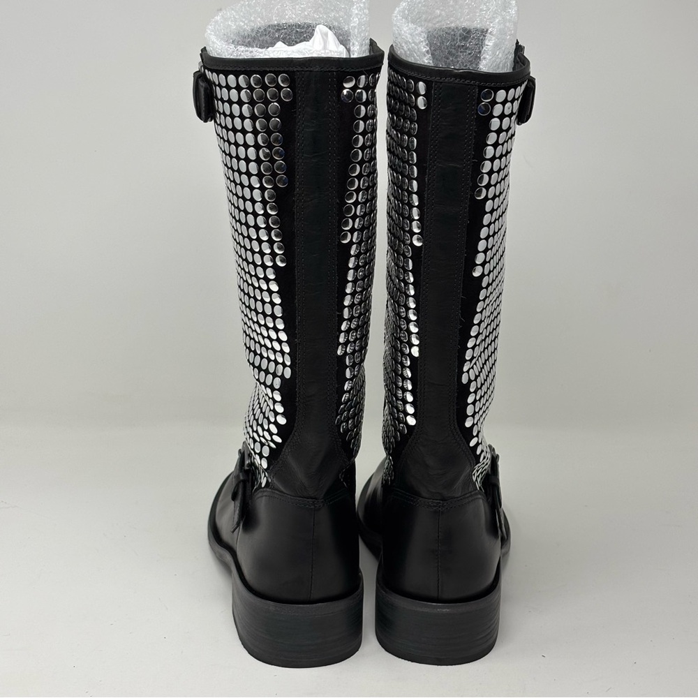 Anthropologie Vicenza Studded Moto Boots New in Box Size 7 - Picture 7 of 13